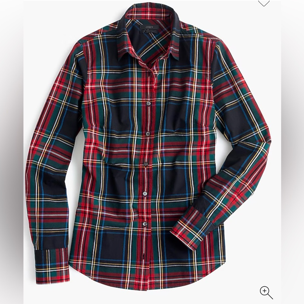 Jcrew Women’s Perfect Shirt in Tartan Stuart Plaid Holiday - 6